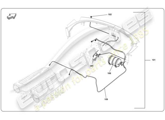 a part diagram from the Lamborghini Super Trofeo (2009-2014) parts catalogue