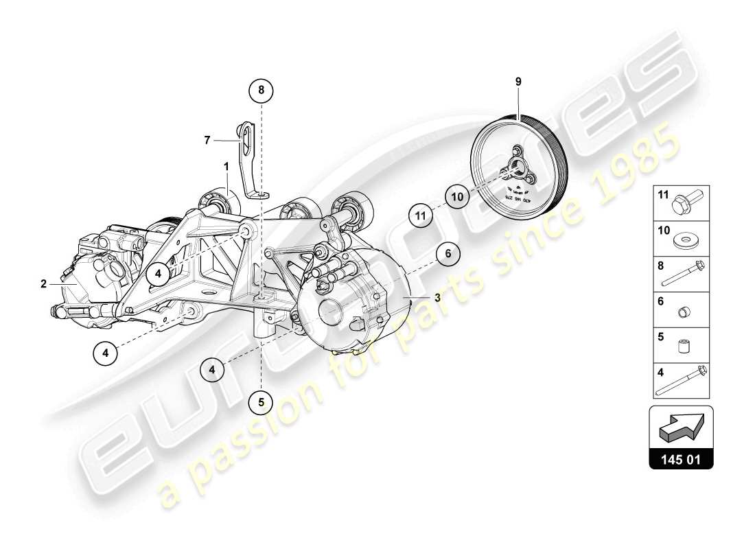 Lamborghini LP720-4 Coupe 50 (2014) V-BELT PULLEY Parts Diagram