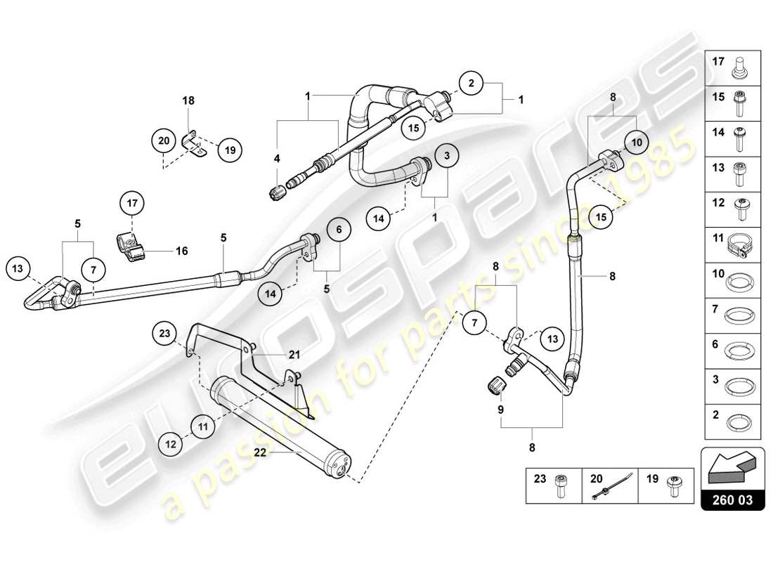 Lamborghini LP720-4 Coupe 50 (2014) A/C SYSTEM WITH ELECTRONIC REGULATION Parts Diagram