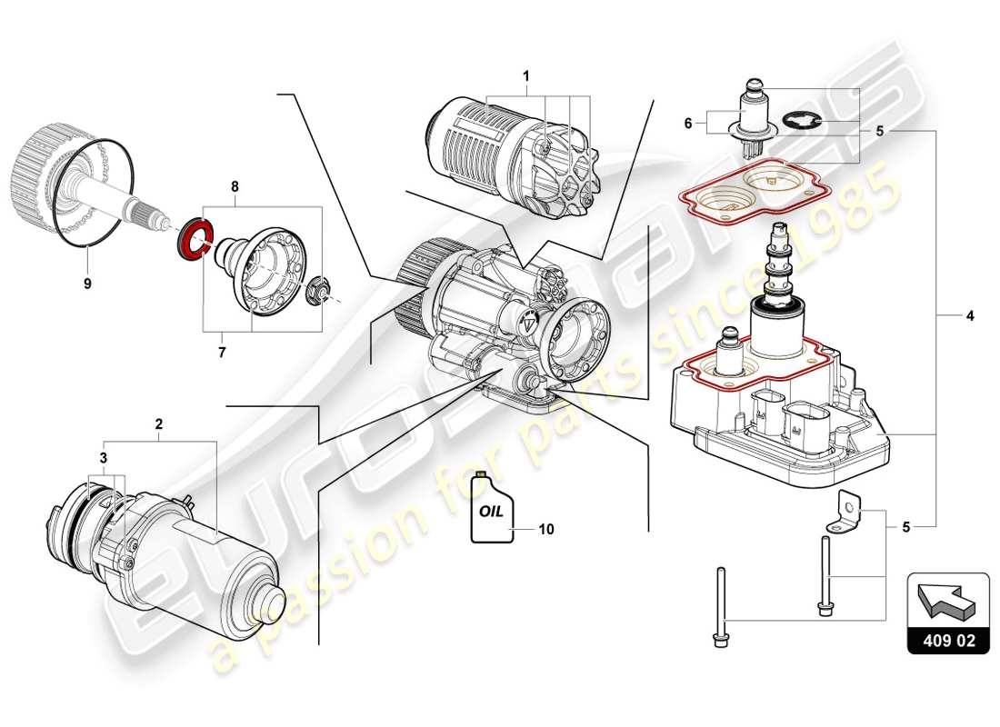 Lamborghini LP720-4 Coupe 50 (2014) OIL FILTER Parts Diagram