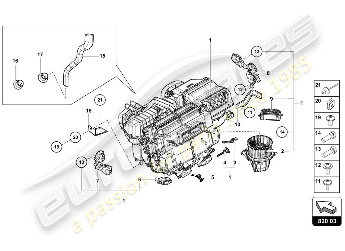 Lamborghini LP720-4 Coupe 50 (2014) Air Conditioning Parts Diagram