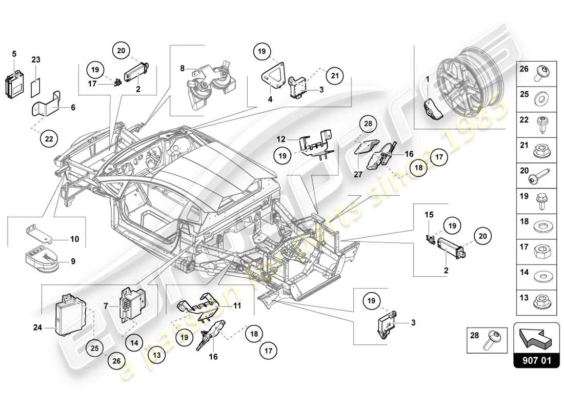 Lamborghini LP720-4 Coupe 50 (2014) electrics Parts Diagram