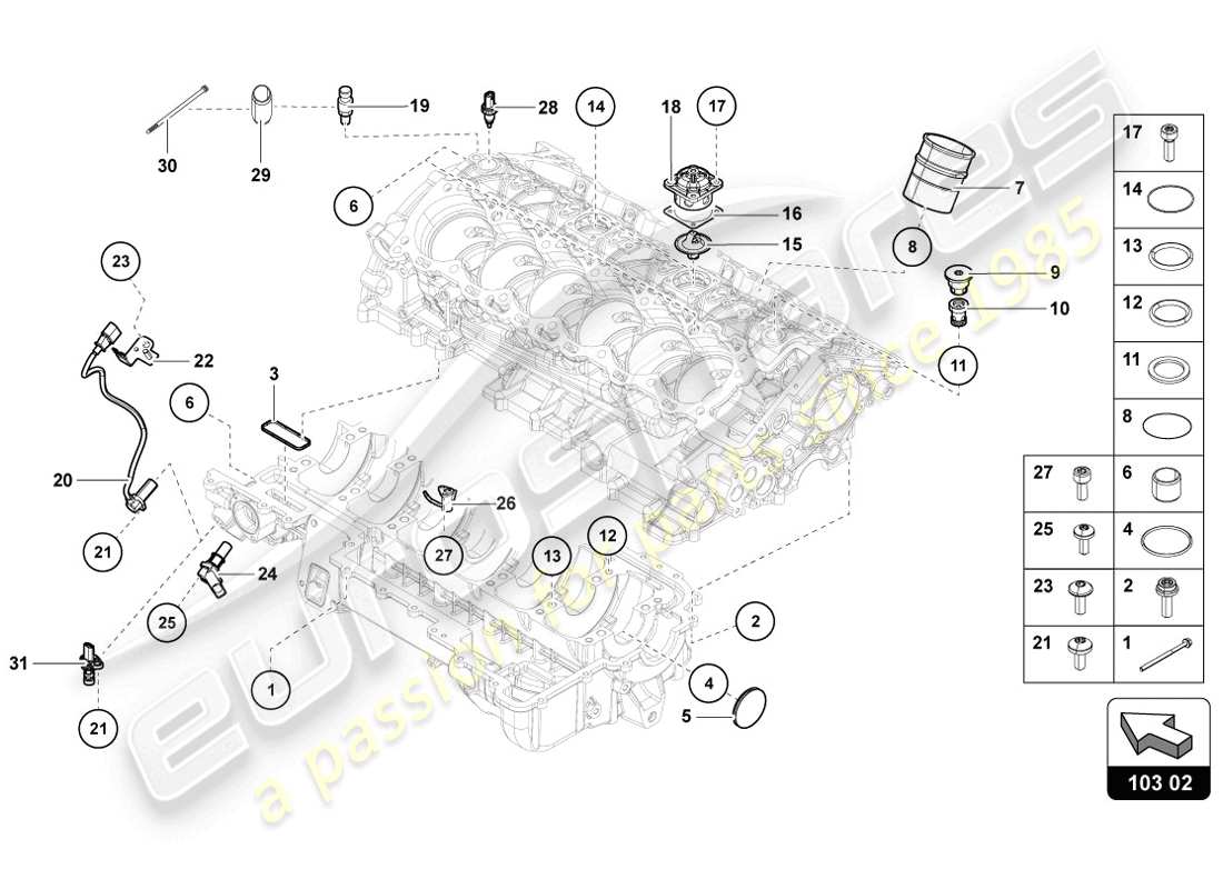 Part diagram containing part number N10689302