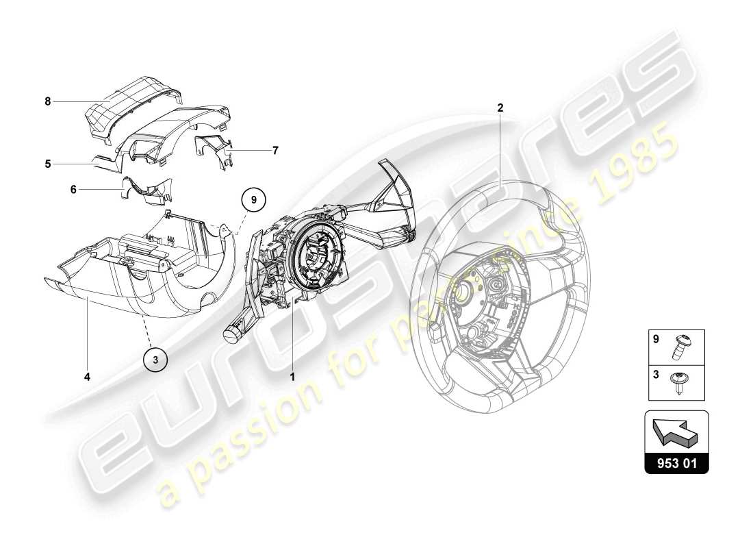 Part diagram containing part number 8K0953512D