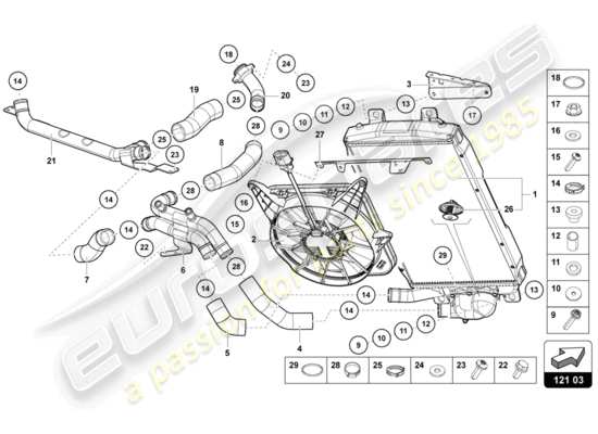 a part diagram from the Lamborghini Aventador LP720-4 parts catalogue