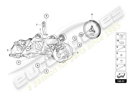 a part diagram from the Lamborghini Aventador LP720-4 parts catalogue