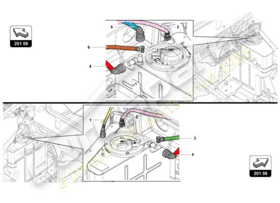 a part diagram from the Lamborghini Aventador LP720-4 parts catalogue