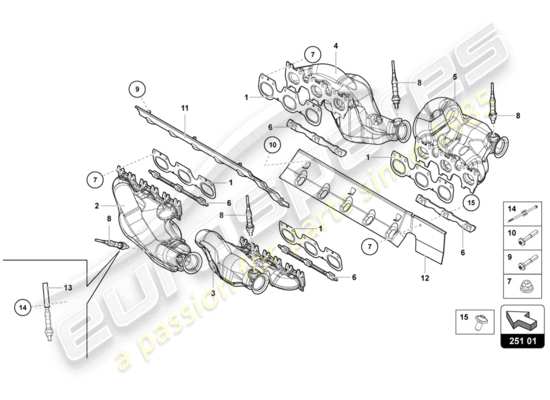 a part diagram from the Lamborghini Aventador LP720-4 parts catalogue