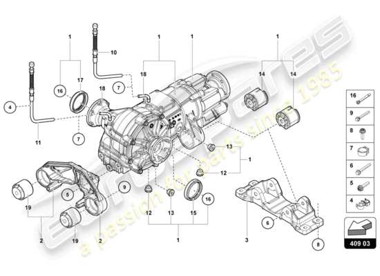 a part diagram from the Lamborghini Aventador LP720-4 parts catalogue