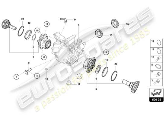 a part diagram from the Lamborghini Aventador LP720-4 parts catalogue