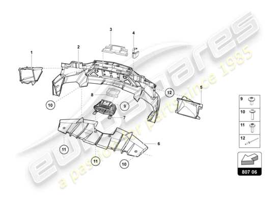 a part diagram from the Lamborghini Aventador LP720-4 parts catalogue