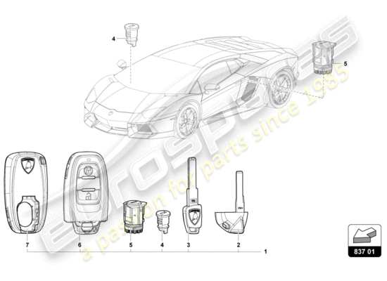 a part diagram from the Lamborghini Aventador LP720-4 parts catalogue