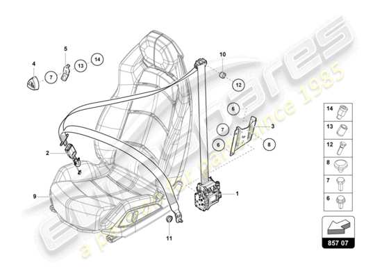 a part diagram from the Lamborghini Aventador LP720-4 parts catalogue