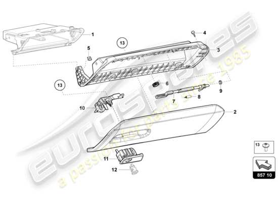 a part diagram from the Lamborghini Aventador LP720-4 parts catalogue