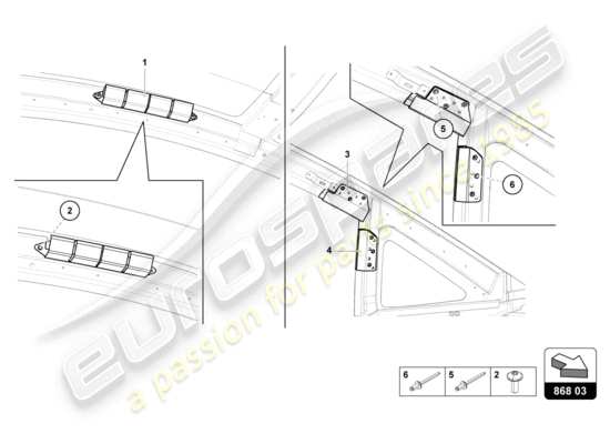 a part diagram from the Lamborghini Aventador LP720-4 parts catalogue