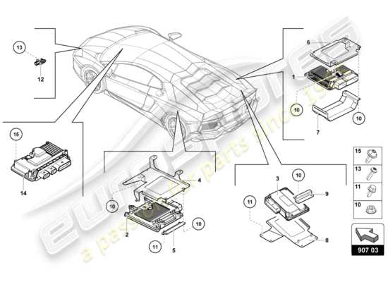 a part diagram from the Lamborghini LP720-4 Coupe 50 (2014) parts catalogue