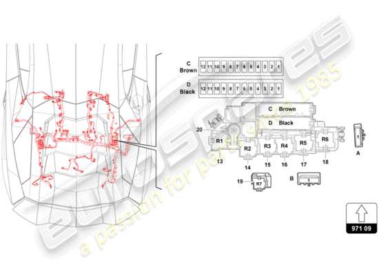 a part diagram from the Lamborghini Aventador LP720-4 parts catalogue