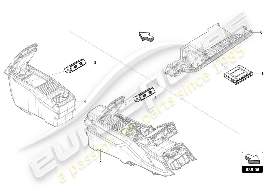 Lamborghini Urus (2019) connection for external audio sources Parts Diagram