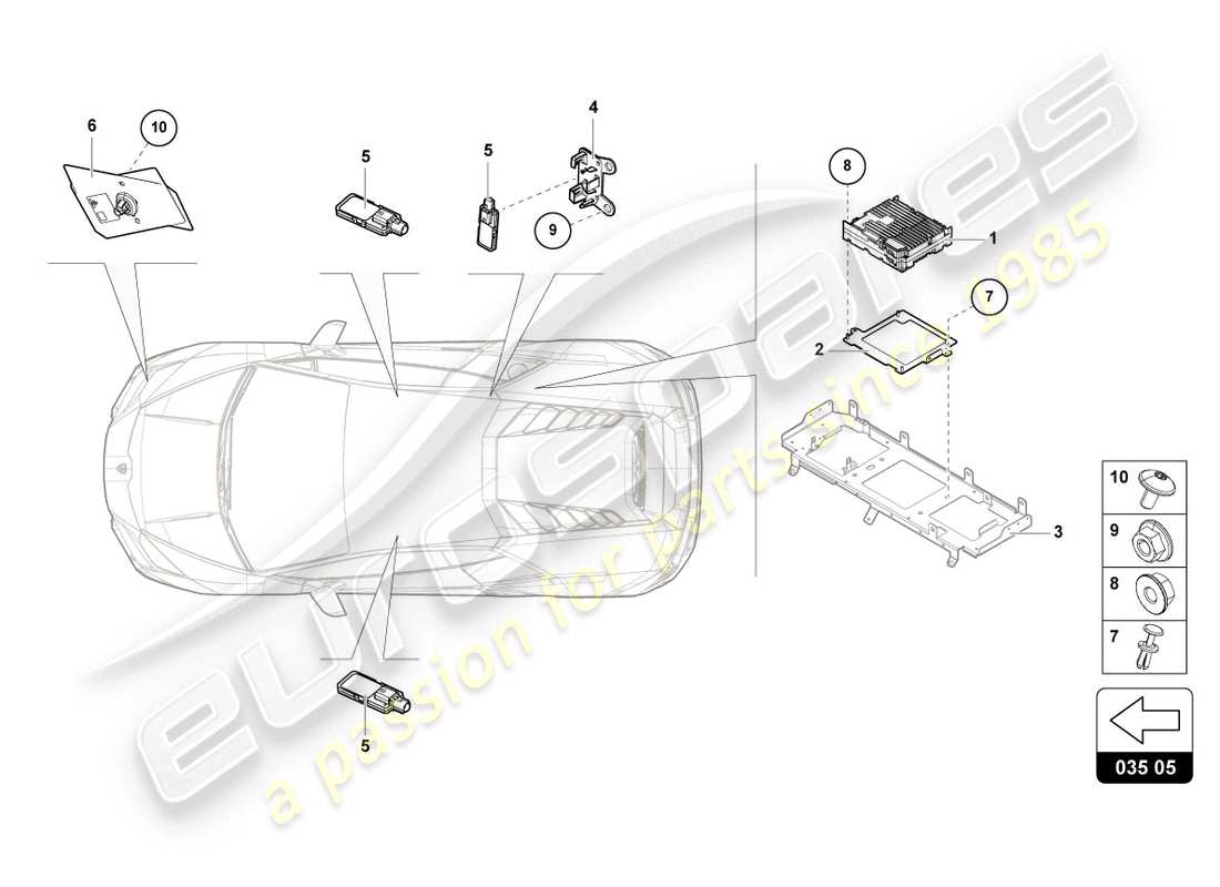 Part diagram containing part number 4N0035500