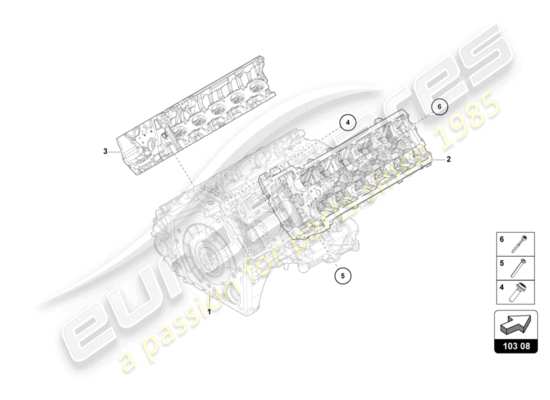 a part diagram from the Lamborghini HURACAN EVO parts catalogue