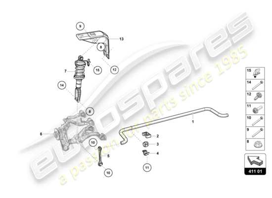 a part diagram from the Lamborghini HURACAN EVO parts catalogue