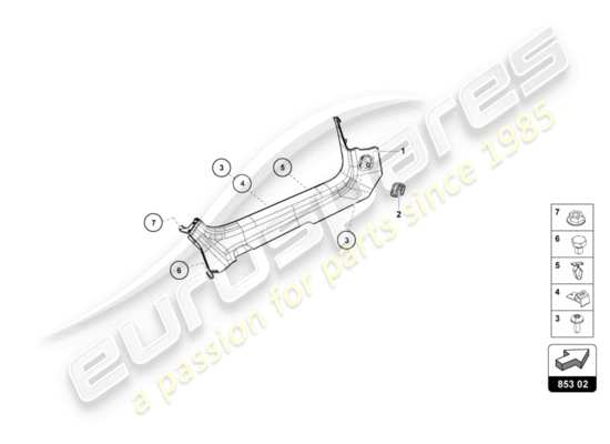 a part diagram from the Lamborghini HURACAN EVO parts catalogue