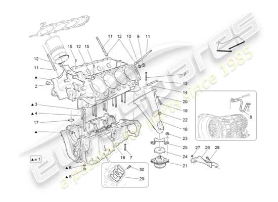 a part diagram from the Maserati GranTurismo (2008) parts catalogue