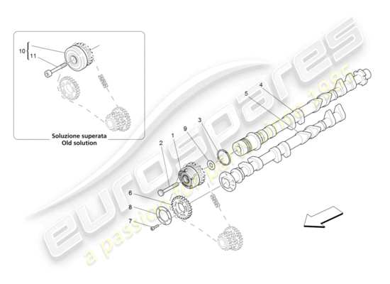 a part diagram from the Maserati GranTurismo (2008) parts catalogue