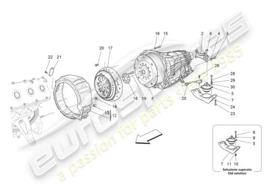 a part diagram from the Maserati GranTurismo parts catalogue