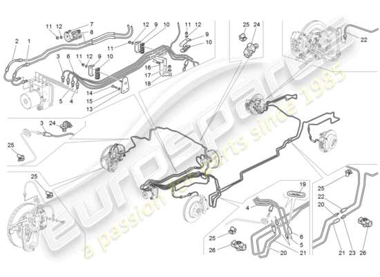 a part diagram from the Maserati GranTurismo parts catalogue