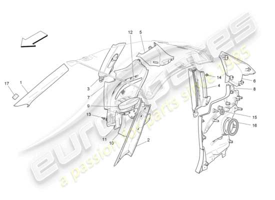 a part diagram from the Maserati GranTurismo parts catalogue