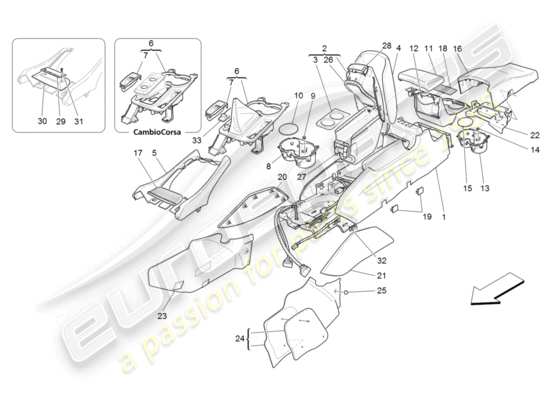 a part diagram from the Maserati GranTurismo parts catalogue