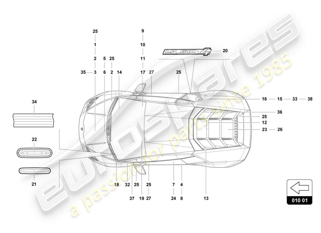 Part diagram containing part number 4T0010525E