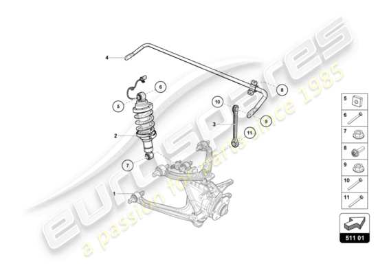 a part diagram from the Lamborghini HURACAN EVO parts catalogue