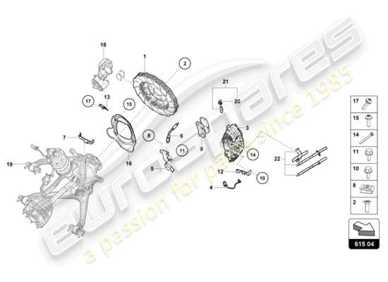 a part diagram from the Lamborghini HURACAN EVO parts catalogue