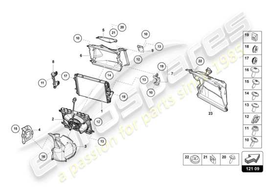 a part diagram from the Lamborghini HURACAN EVO parts catalogue