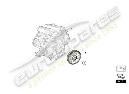 a part diagram from the Lamborghini Evo Spyder (2020) parts catalogue