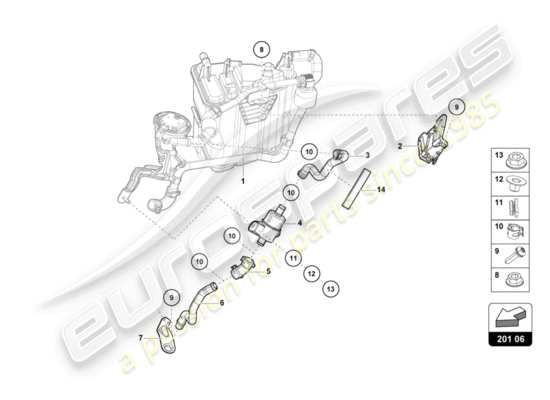 a part diagram from the Lamborghini HURACAN EVO parts catalogue