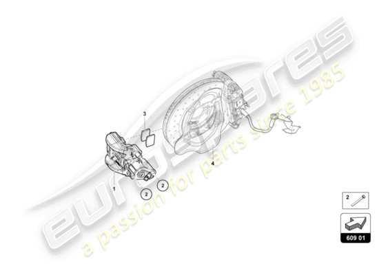 a part diagram from the Lamborghini Evo Spyder (2020) parts catalogue