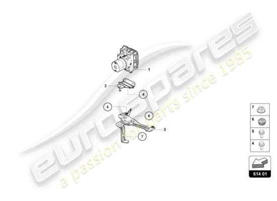 a part diagram from the Lamborghini HURACAN EVO parts catalogue