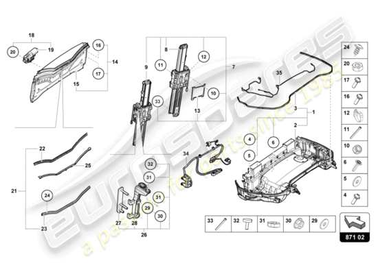 a part diagram from the Lamborghini HURACAN EVO parts catalogue