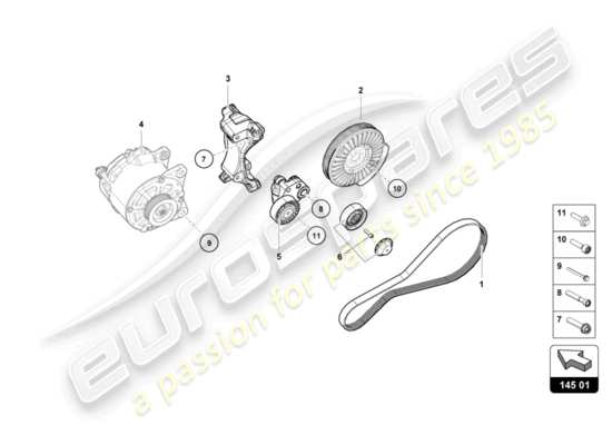 a part diagram from the Lamborghini Evo Spyder 2WD (2020) parts catalogue