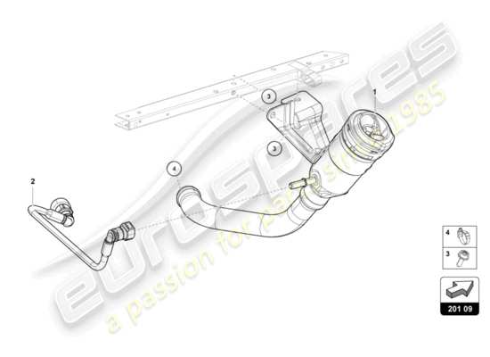 a part diagram from the Lamborghini HURACAN EVO parts catalogue