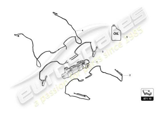 a part diagram from the Lamborghini Evo Spyder 2WD (2020) parts catalogue