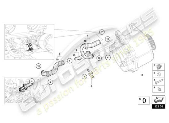 a part diagram from the Lamborghini LP610-4 Coupe (2015) parts catalogue