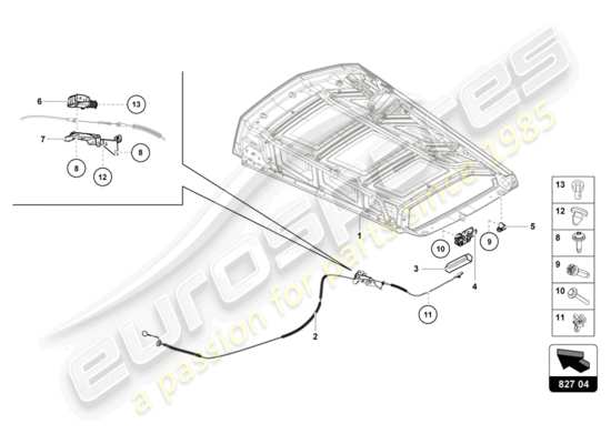 a part diagram from the Lamborghini Huracan LP610 parts catalogue