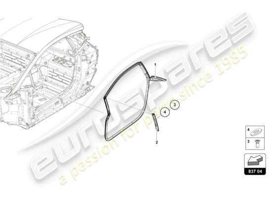 a part diagram from the Lamborghini Huracan LP610 parts catalogue