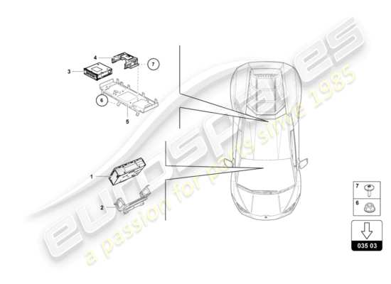 a part diagram from the Lamborghini Huracan LP610 parts catalogue