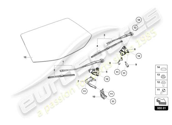 a part diagram from the Lamborghini Huracan LP610 parts catalogue