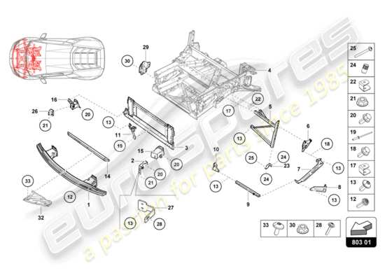 a part diagram from the Lamborghini Huracan LP610 parts catalogue